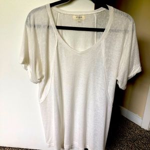 White shirt, soft material, size Large.